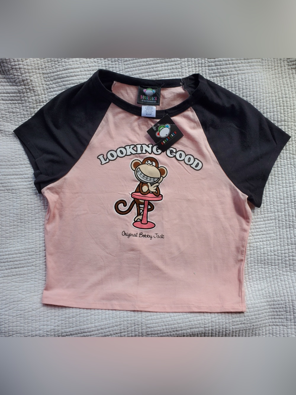 Women’s "Looking Good" Pink & Black Bobby Jack Tee